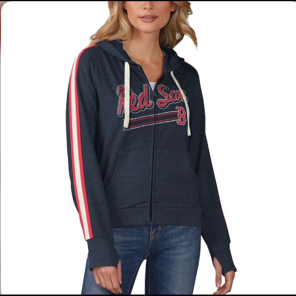 Boston Red Sox Touch by Alyssa Milano Women's Conference Full-Zip Hoodie.